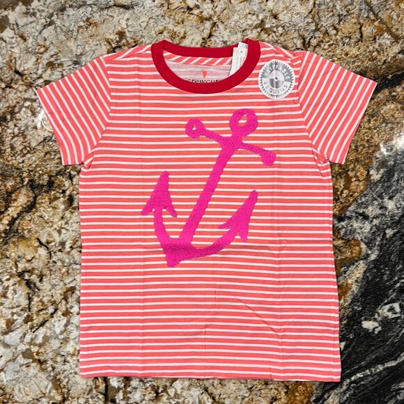 NWT J. Crew Girls' Pink, Red & White W/Flippable Sequin Anchor T-Shirt - Picture 12 of 12